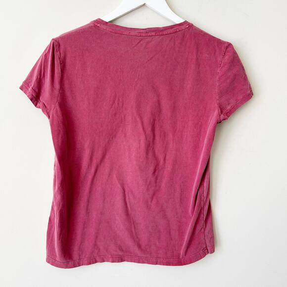 Yves Saint Laurent YSL Vintage Y2K T-Shirt Womens Size M Baby Tee Pink Velvet - Picture 3 of 4